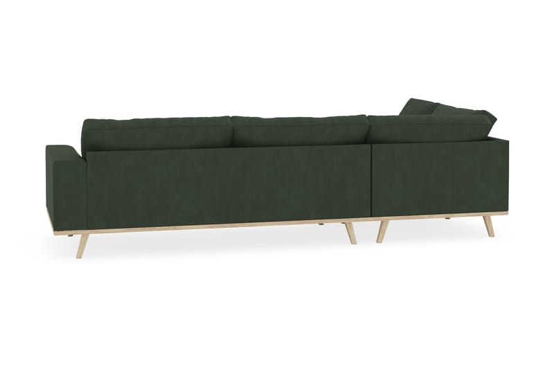 Copenhagen 4-seters Venstrevendt L-formet Sjeselongsofa i Manchester - Mørk grønn - Møbler - Sofaer - Sofaer med sjeselong - 4 seters sofa med divan