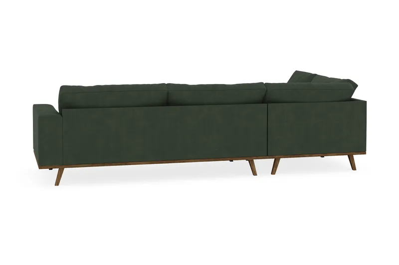 Copenhagen 4-seters Venstrevendt L-formet Sjeselongsofa i Manchester - Mørk grønn - Møbler - Sofaer - Sofaer med sjeselong - 4 seters sofa med divan
