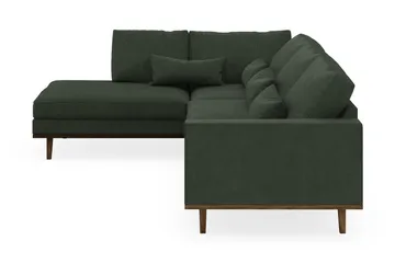 Copenhagen 4-seters Venstrevendt L-formet Sjeselongsofa i Manchester - Mørk grønn - Møbler - Sofaer - Sofaer med sjeselong - 4 seters sofa med divan