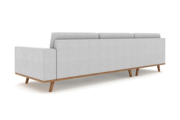 Copenhagen 4-seters Venstrevendt L-formet Sjeselongsofa i Stoff - Grå - Møbler - Sofaer - Sofaer med sjeselong - 4 seters sofa med divan