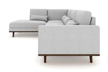 Copenhagen 4-seters Venstrevendt L-formet Sjeselongsofa i Stoff - Grå - Møbler - Sofaer - Sofaer med sjeselong - 4 seters sofa med divan