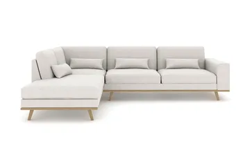 Copenhagen 4-seters Venstrevendt L-formet Sjeselongsofa i Stoff - Lys grå - Møbler - Sofaer - Sofaer med sjeselong - 4 seters sofa med divan