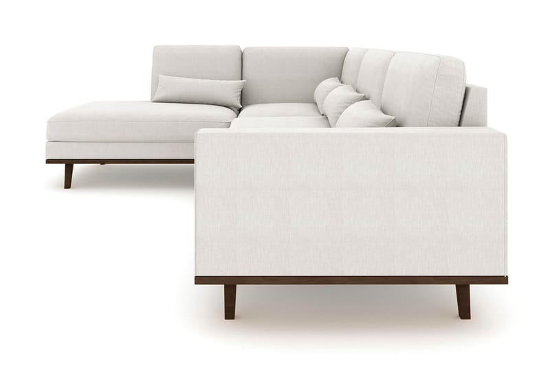 Copenhagen 4-seters Venstrevendt L-formet Sjeselongsofa i Stoff - Lys grå - Møbler - Sofaer - Sofaer med sjeselong - 4 seters sofa med divan