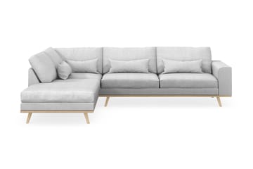 Copenhagen 4-seters Venstrevendt L-formet Sjeselongsofa i Stoff - Lys grå - Møbler - Sofaer - Sofaer med sjeselong - 4 seters sofa med divan