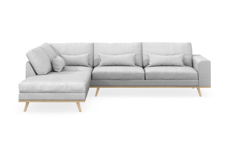 Copenhagen 4-seters Venstrevendt L-formet Sjeselongsofa i Stoff - Lys grå - Møbler - Sofaer - Sofaer med sjeselong - 4 seters sofa med divan