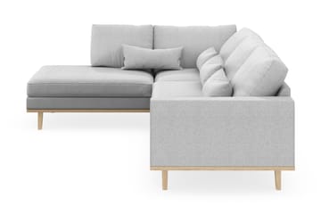 Copenhagen 4-seters Venstrevendt L-formet Sjeselongsofa i Stoff - Lys grå - Møbler - Sofaer - Sofaer med sjeselong - 4 seters sofa med divan