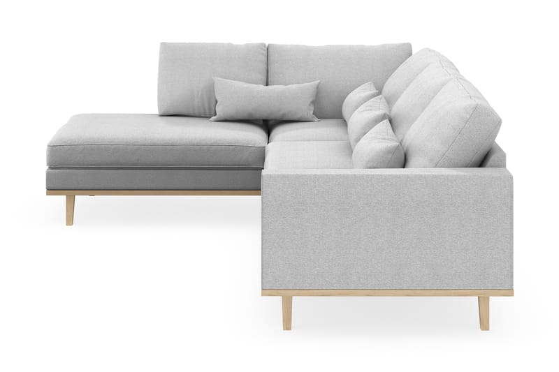 Copenhagen 4-seters Venstrevendt L-formet Sjeselongsofa i Stoff - Lys grå - Møbler - Sofaer - Sofaer med sjeselong - 4 seters sofa med divan