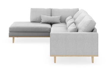 Copenhagen 4-seters Venstrevendt L-formet Sjeselongsofa i Stoff - Lys grå - Møbler - Sofaer - Sofaer med sjeselong - 4 seters sofa med divan