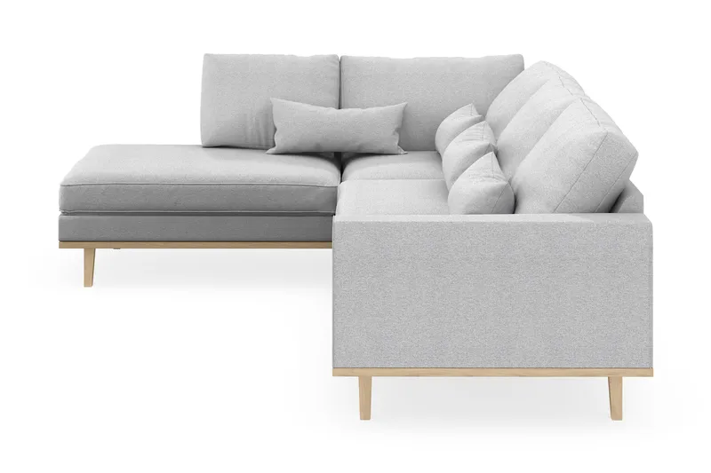 Copenhagen 4-seters Venstrevendt L-formet Sjeselongsofa i Stoff - Lys grå - Møbler - Sofaer - Sofaer med sjeselong - 4 seters sofa med divan