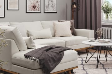 Copenhagen 4-seters Venstrevendt L-formet Sjeselongsofa i Stoff - Lys grå - Møbler - Sofaer - Sofaer med sjeselong - 4 seters sofa med divan