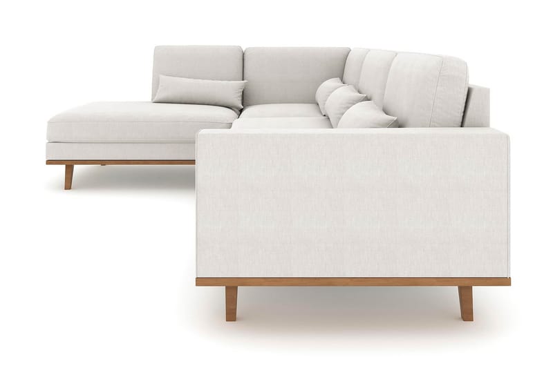 Copenhagen 4-seters Venstrevendt L-formet Sjeselongsofa i Stoff - Lys grå - Møbler - Sofaer - Sofaer med sjeselong - 4 seters sofa med divan