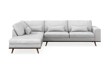 Copenhagen 4-seters Venstrevendt L-formet Sjeselongsofa i Stoff - Lys grå - Møbler - Sofaer - Sofaer med sjeselong - 4 seters sofa med divan