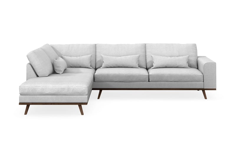 Copenhagen 4-seters Venstrevendt L-formet Sjeselongsofa i Stoff - Lys grå - Møbler - Sofaer - Sofaer med sjeselong - 4 seters sofa med divan