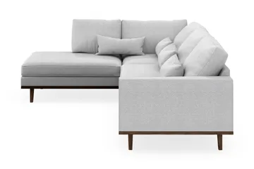 Copenhagen 4-seters Venstrevendt L-formet Sjeselongsofa i Stoff - Lys grå - Møbler - Sofaer - Sofaer med sjeselong - 4 seters sofa med divan