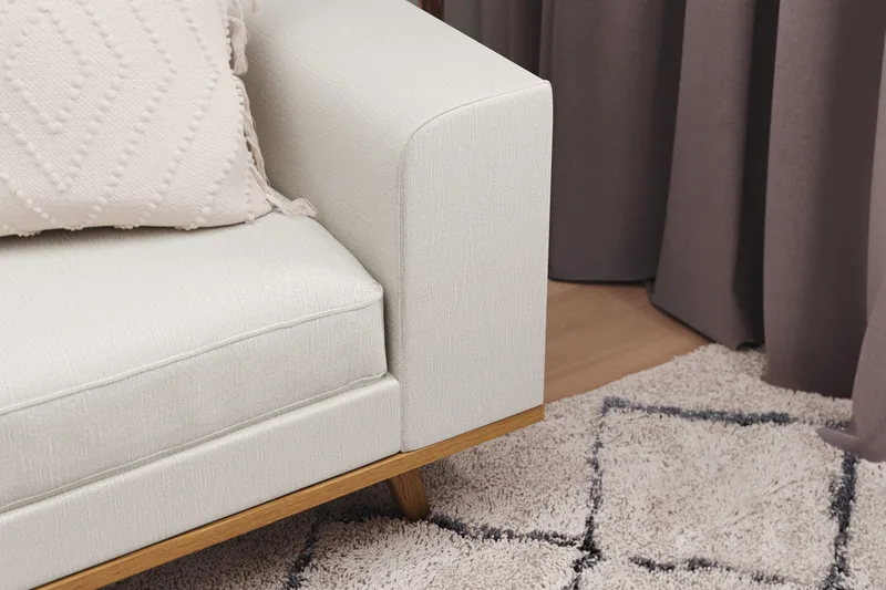 Copenhagen 4-seters Venstrevendt L-formet Sjeselongsofa i Stoff - Lys grå - Møbler - Sofaer - Sofaer med sjeselong - 4 seters sofa med divan