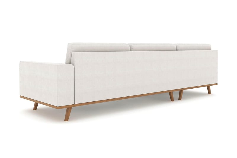 Copenhagen 4-seters Venstrevendt L-formet Sjeselongsofa i Stoff - Lys grå - Møbler - Sofaer - Sofaer med sjeselong - 4 seters sofa med divan