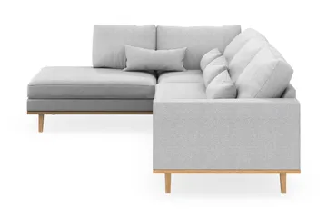 Copenhagen 4-seters Venstrevendt L-formet Sjeselongsofa i Stoff - Lys grå - Møbler - Sofaer - Sofaer med sjeselong - 4 seters sofa med divan