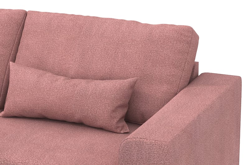 Copenhagen 4-seters Venstrevendt L-formet Sjeselongsofa i Stoff - Rosa - Møbler - Sofaer - Sofaer med sjeselong - 4 seters sofa med divan