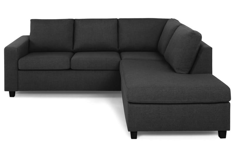 Crazy 3-seters Høyrevendt L-formet Sjeselongsofa i Stoff - Antrasitt - Møbler - Sofaer - Sofaer med sjeselong - 2 seters sofa med divan