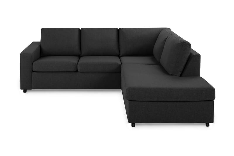 Crazy 3-seters Høyrevendt L-formet Sjeselongsofa i Stoff - Antrasitt - Møbler - Sofaer - Sofaer med sjeselong - 2 seters sofa med divan