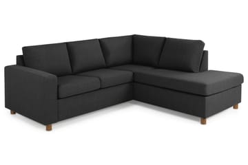 Crazy 3-seters Høyrevendt L-formet Sjeselongsofa i Stoff - Antrasitt - Møbler - Sofaer - Sofaer med sjeselong - 2 seters sofa med divan