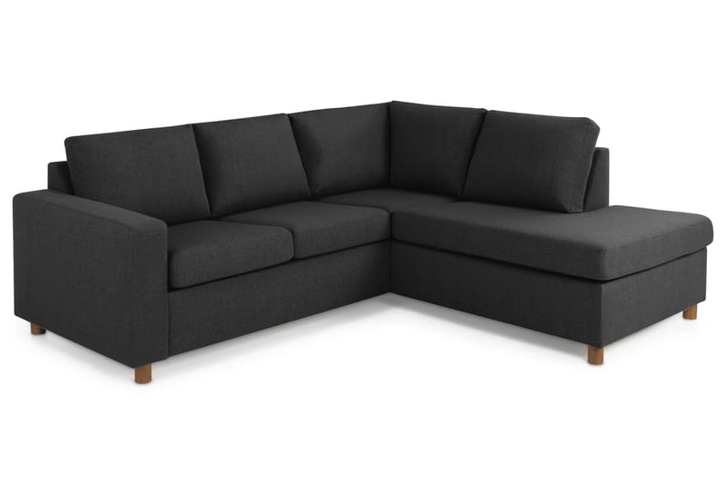 Crazy 3-seters Høyrevendt L-formet Sjeselongsofa i Stoff - Antrasitt - Møbler - Sofaer - Sofaer med sjeselong - 2 seters sofa med divan