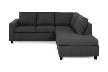 Crazy 3-seters Høyrevendt L-formet Sjeselongsofa i Stoff - Antrasitt - Møbler - Sofaer - Sofaer med sjeselong - 2 seters sofa med divan
