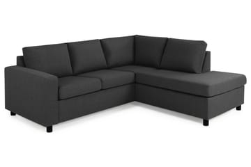 Crazy 3-seters Høyrevendt L-formet Sjeselongsofa i Stoff - Antrasitt - Møbler - Sofaer - Sofaer med sjeselong - 2 seters sofa med divan