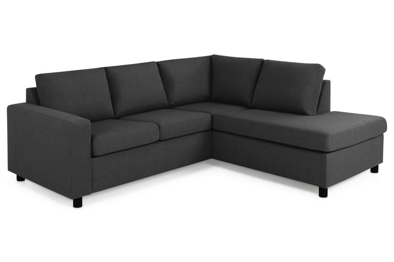 Crazy 3-seters Høyrevendt L-formet Sjeselongsofa i Stoff - Antrasitt - Møbler - Sofaer - Sofaer med sjeselong - 2 seters sofa med divan