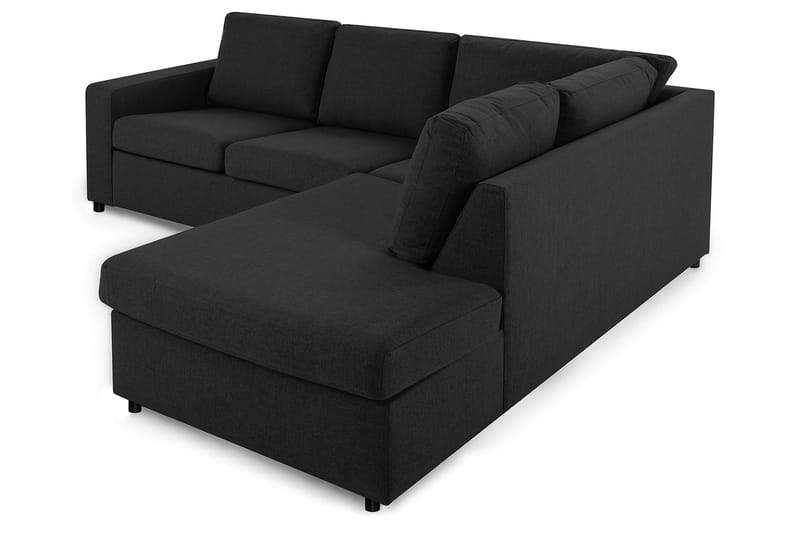 Crazy 3-seters Høyrevendt L-formet Sjeselongsofa i Stoff - Antrasitt - Møbler - Sofaer - Sofaer med sjeselong - 2 seters sofa med divan