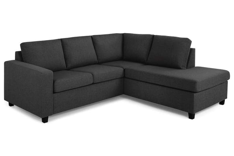 Crazy 3-seters Høyrevendt L-formet Sjeselongsofa i Stoff - Antrasitt - Møbler - Sofaer - Sofaer med sjeselong - 2 seters sofa med divan