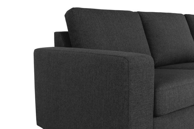 Crazy 3-seters Høyrevendt L-formet Sjeselongsofa i Stoff - Antrasitt - Møbler - Sofaer - Sofaer med sjeselong - 2 seters sofa med divan