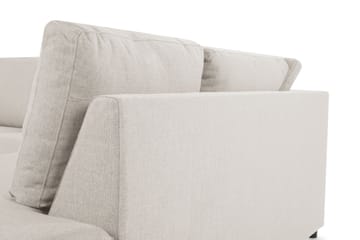 Crazy 3-seters Høyrevendt L-formet Sjeselongsofa i Stoff - Beige - Møbler - Sofaer - Sofaer med sjeselong - 2 seters sofa med divan