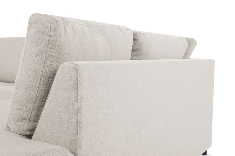 Crazy 3-seters Høyrevendt L-formet Sjeselongsofa i Stoff - Beige - Møbler - Sofaer - Sofaer med sjeselong - 2 seters sofa med divan
