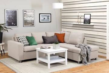 Crazy 3-seters Høyrevendt L-formet Sjeselongsofa i Stoff - Beige - Møbler - Sofaer - Sofaer med sjeselong - 2 seters sofa med divan