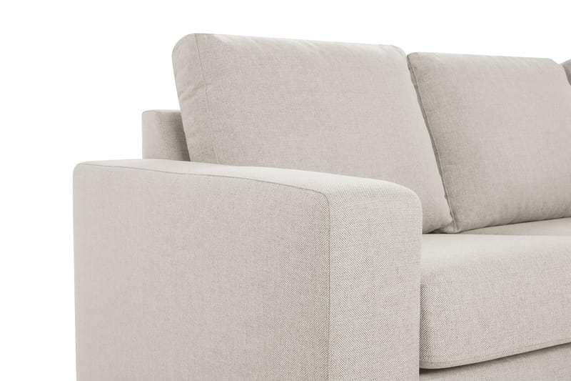 Crazy 3-seters Høyrevendt L-formet Sjeselongsofa i Stoff - Beige - Møbler - Sofaer - Sofaer med sjeselong - 2 seters sofa med divan