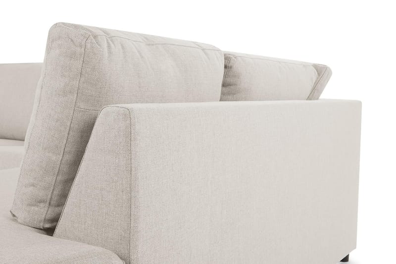 Crazy 3-seters Høyrevendt L-formet Sjeselongsofa i Stoff - Beige - Møbler - Sofaer - Sofaer med sjeselong - 2 seters sofa med divan