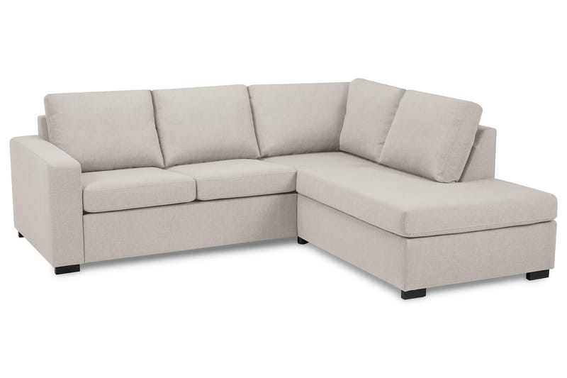 Crazy 3-seters Høyrevendt L-formet Sjeselongsofa i Stoff - Beige - Møbler - Sofaer - Sofaer med sjeselong - 2 seters sofa med divan