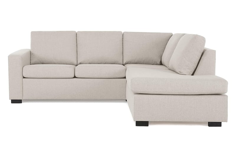 Crazy 3-seters Høyrevendt L-formet Sjeselongsofa i Stoff - Beige - Møbler - Sofaer - Sofaer med sjeselong - 2 seters sofa med divan