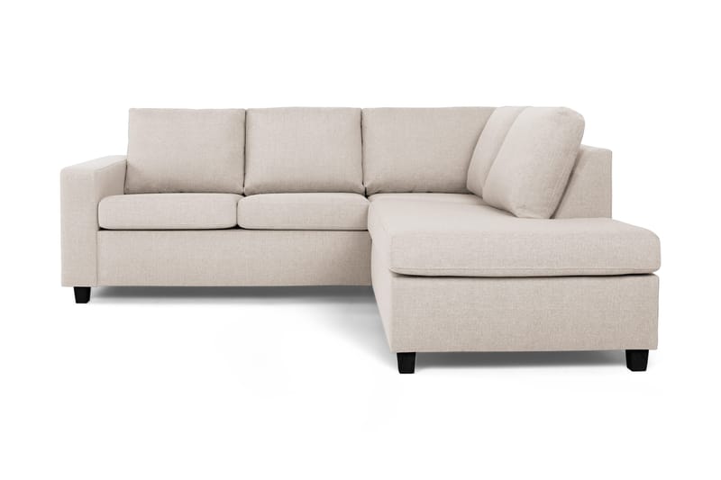 Crazy 3-seters Høyrevendt L-formet Sjeselongsofa i Stoff, Beige