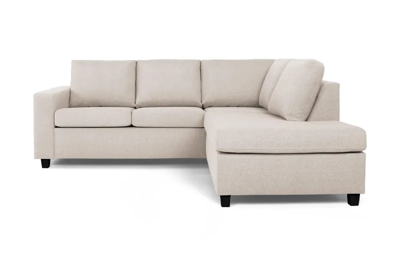 Crazy 3-seters Høyrevendt L-formet Sjeselongsofa i Stoff, Beige