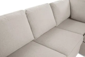 Crazy 3-seters Høyrevendt L-formet Sjeselongsofa i Stoff - Beige - Møbler - Sofaer - Sofaer med sjeselong - 2 seters sofa med divan