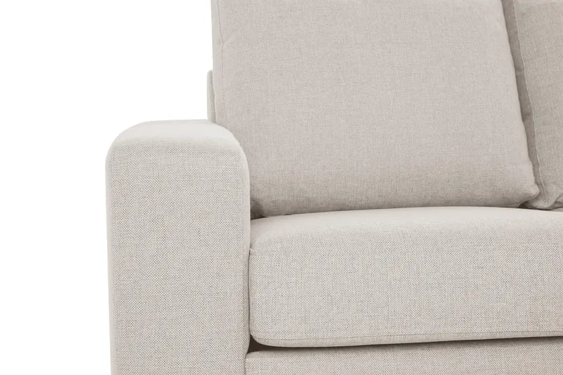 Crazy 3-seters Høyrevendt L-formet Sjeselongsofa i Stoff - Beige - Møbler - Sofaer - Sofaer med sjeselong - 2 seters sofa med divan