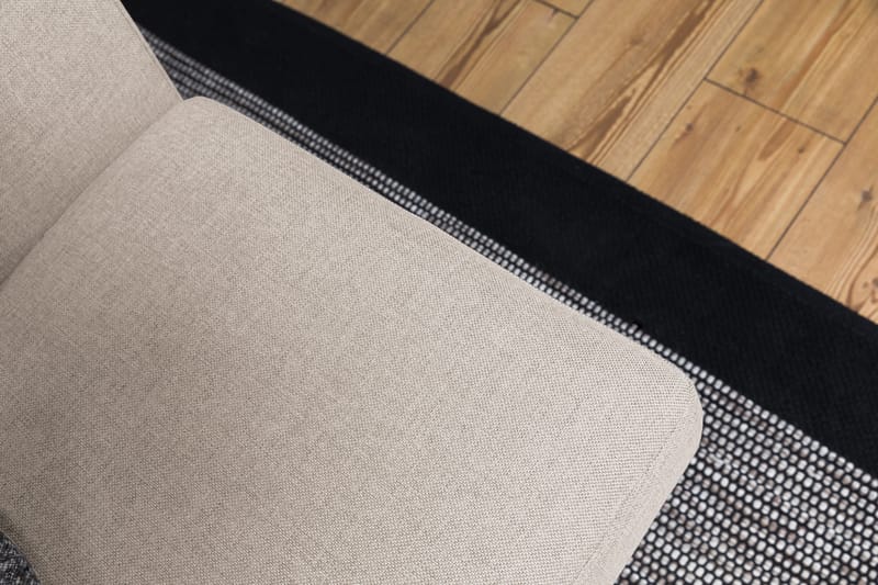 Crazy 3-seters Høyrevendt L-formet Sjeselongsofa i Stoff - Beige - Møbler - Sofaer - Sofaer med sjeselong - 2 seters sofa med divan