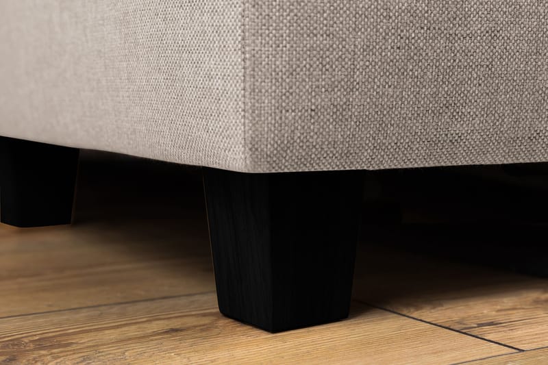 Crazy 3-seters Høyrevendt L-formet Sjeselongsofa i Stoff - Beige - Møbler - Sofaer - Sofaer med sjeselong - 2 seters sofa med divan