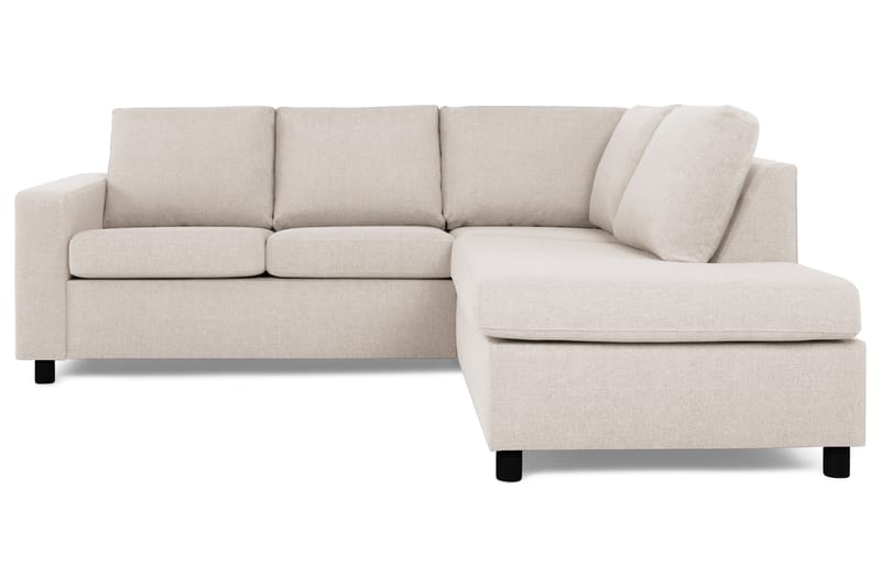 Crazy 3-seters Høyrevendt L-formet Sjeselongsofa i Stoff - Beige - Møbler - Sofaer - Sofaer med sjeselong - 2 seters sofa med divan