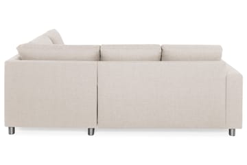 Crazy 3-seters Høyrevendt L-formet Sjeselongsofa i Stoff - Beige - Møbler - Sofaer - Sofaer med sjeselong - 2 seters sofa med divan
