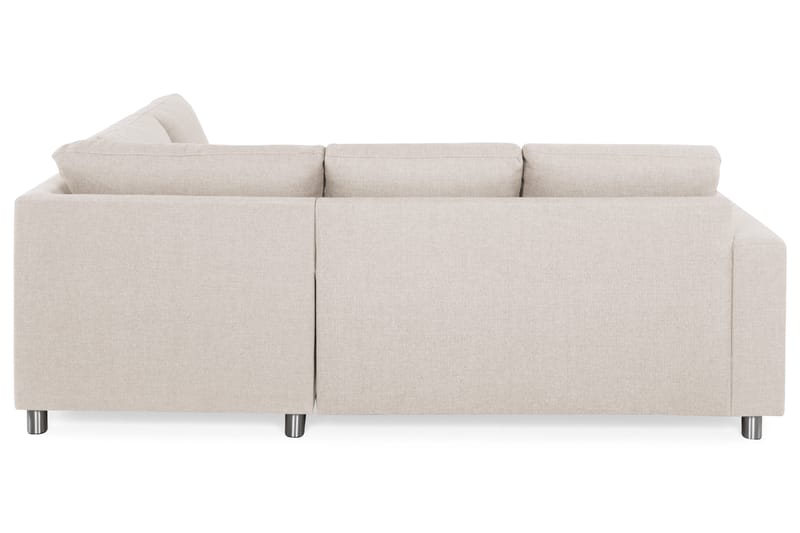 Crazy 3-seters Høyrevendt L-formet Sjeselongsofa i Stoff - Beige - Møbler - Sofaer - Sofaer med sjeselong - 2 seters sofa med divan