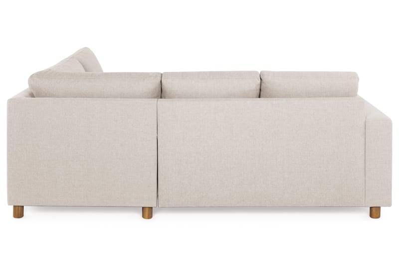 Crazy 3-seters Høyrevendt L-formet Sjeselongsofa i Stoff - Beige - Møbler - Sofaer - Sofaer med sjeselong - 2 seters sofa med divan