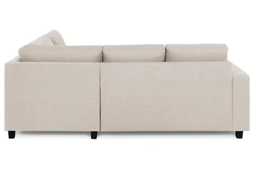 Crazy 3-seters Høyrevendt L-formet Sjeselongsofa i Stoff - Beige - Møbler - Sofaer - Sofaer med sjeselong - 2 seters sofa med divan